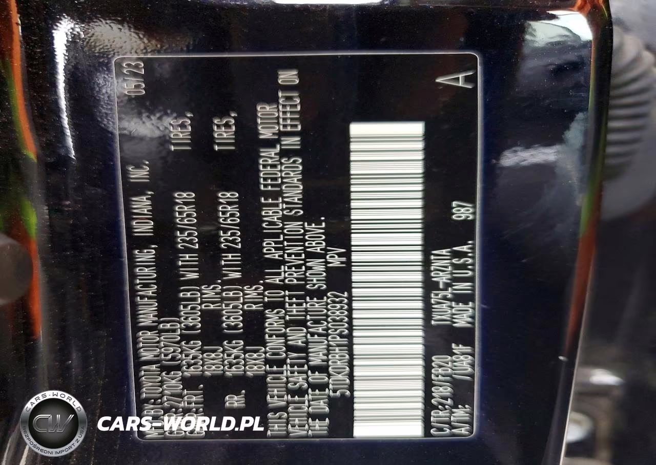 2023 Toyota Highlander Le VIN:5TDKDRBH1PS038932 - 12