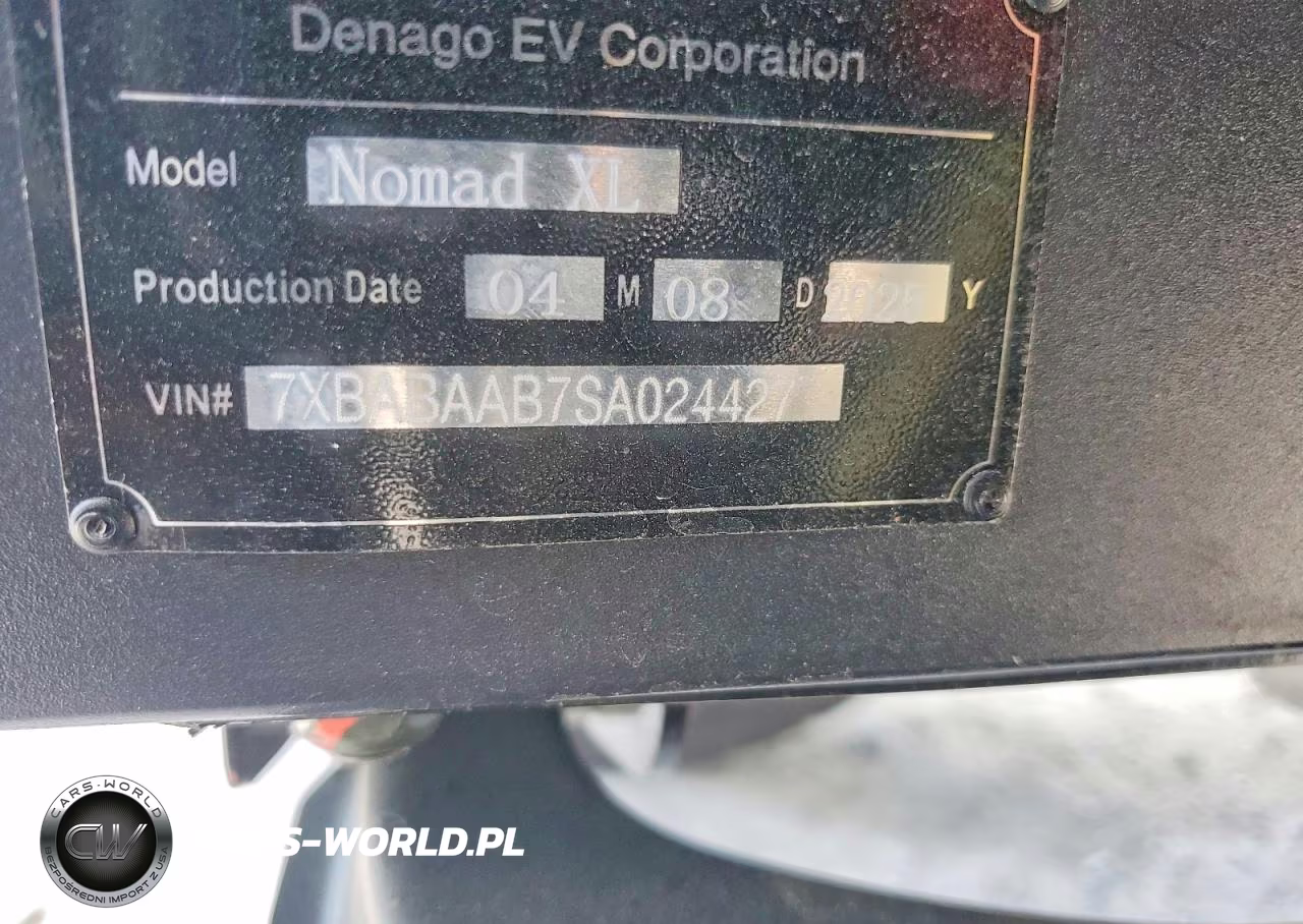 2025 Denago Nomad Xl Golf Cart VIN:7XBABAAB7SA024427 - 10