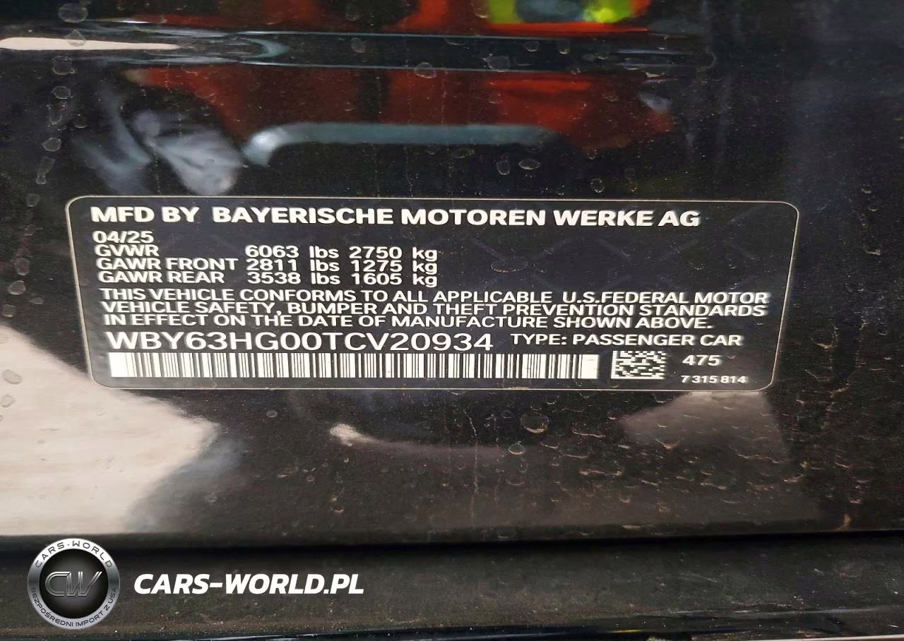 2026 BMW I5 Edrive 40 VIN:WBY63HG00TCV20934 - 12