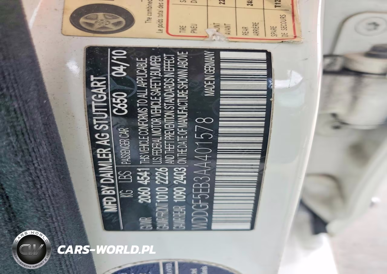 2010 Mercedes-Benz C 300 VIN:WDDGF5EB3AA401578 - 12