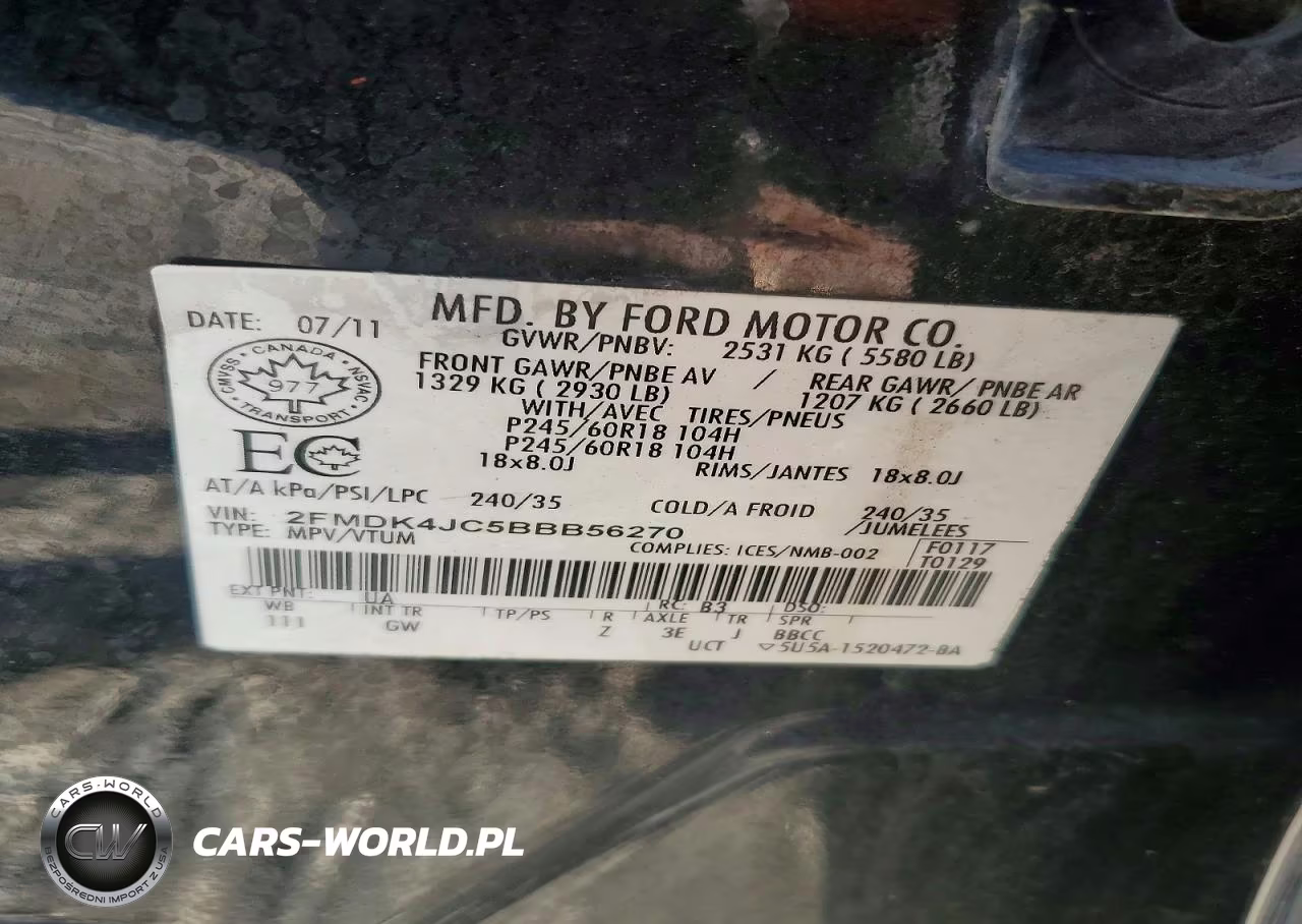 2011 Ford Edge Sel VIN:2FMDK4JC5BBB56270 - 13