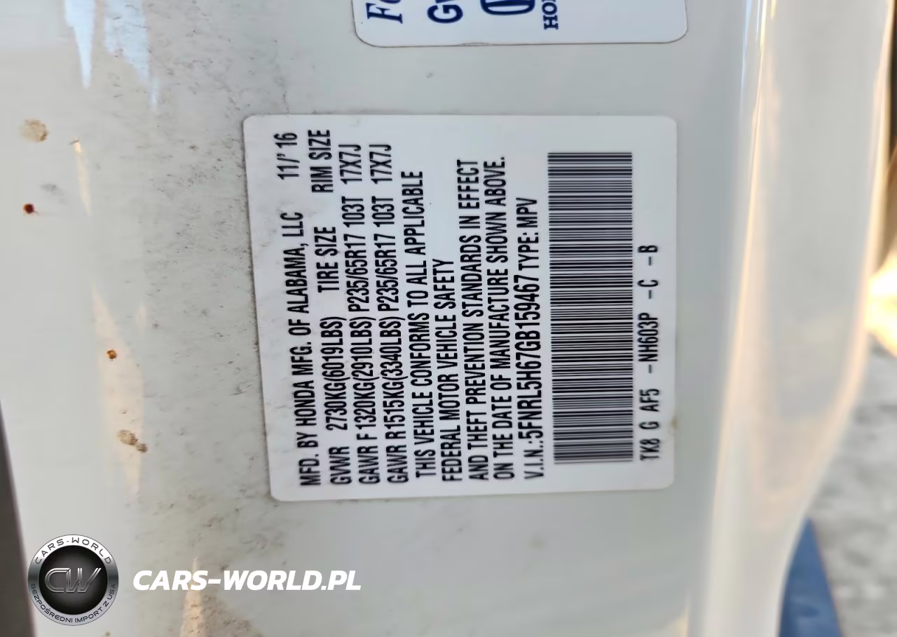 2016 Honda Odyssey Exl VIN:5FNRL5H67GB159467 - 13