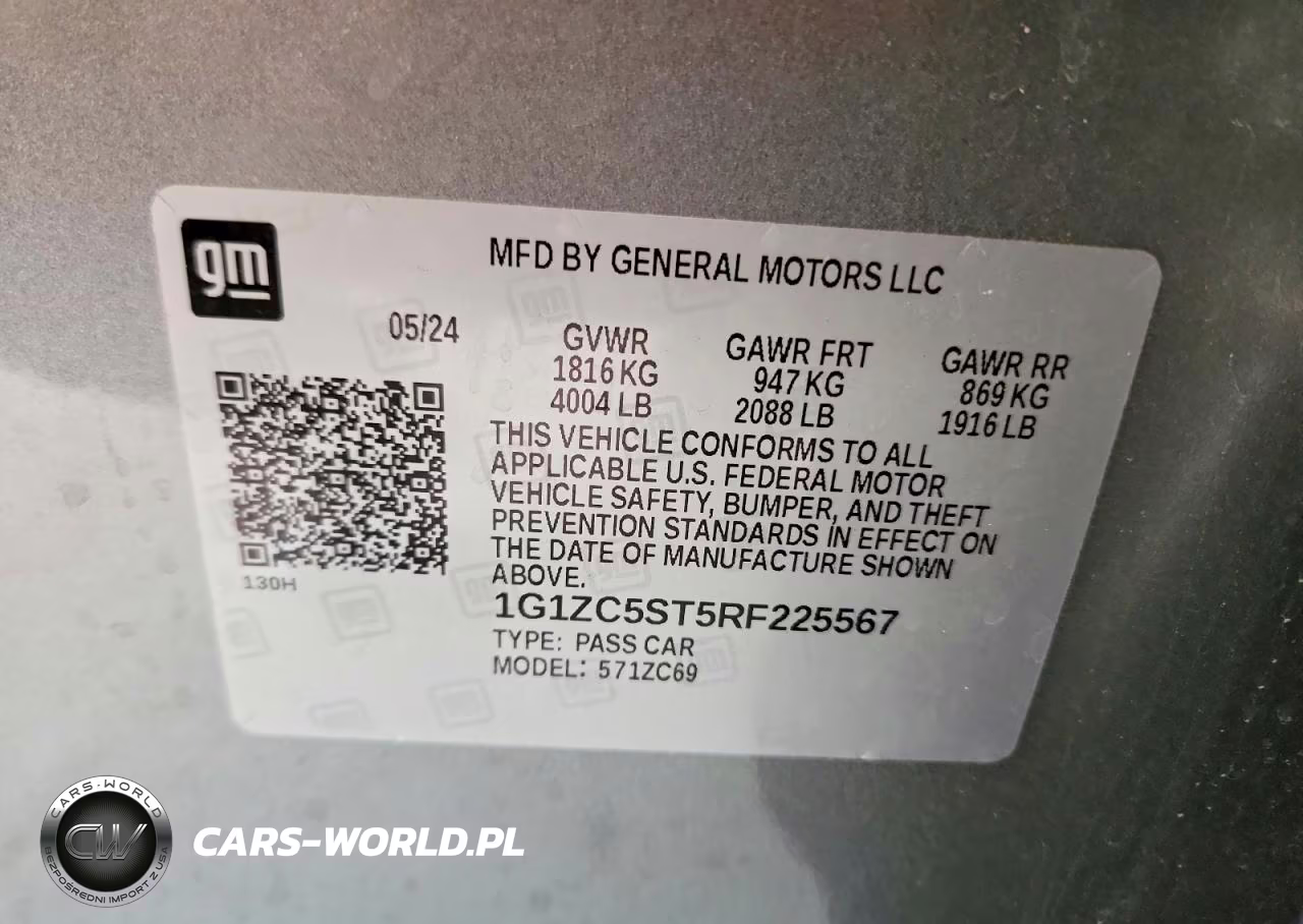 2024 Chevrolet Malibu VIN:1G1ZC5ST5RF225567 - 13