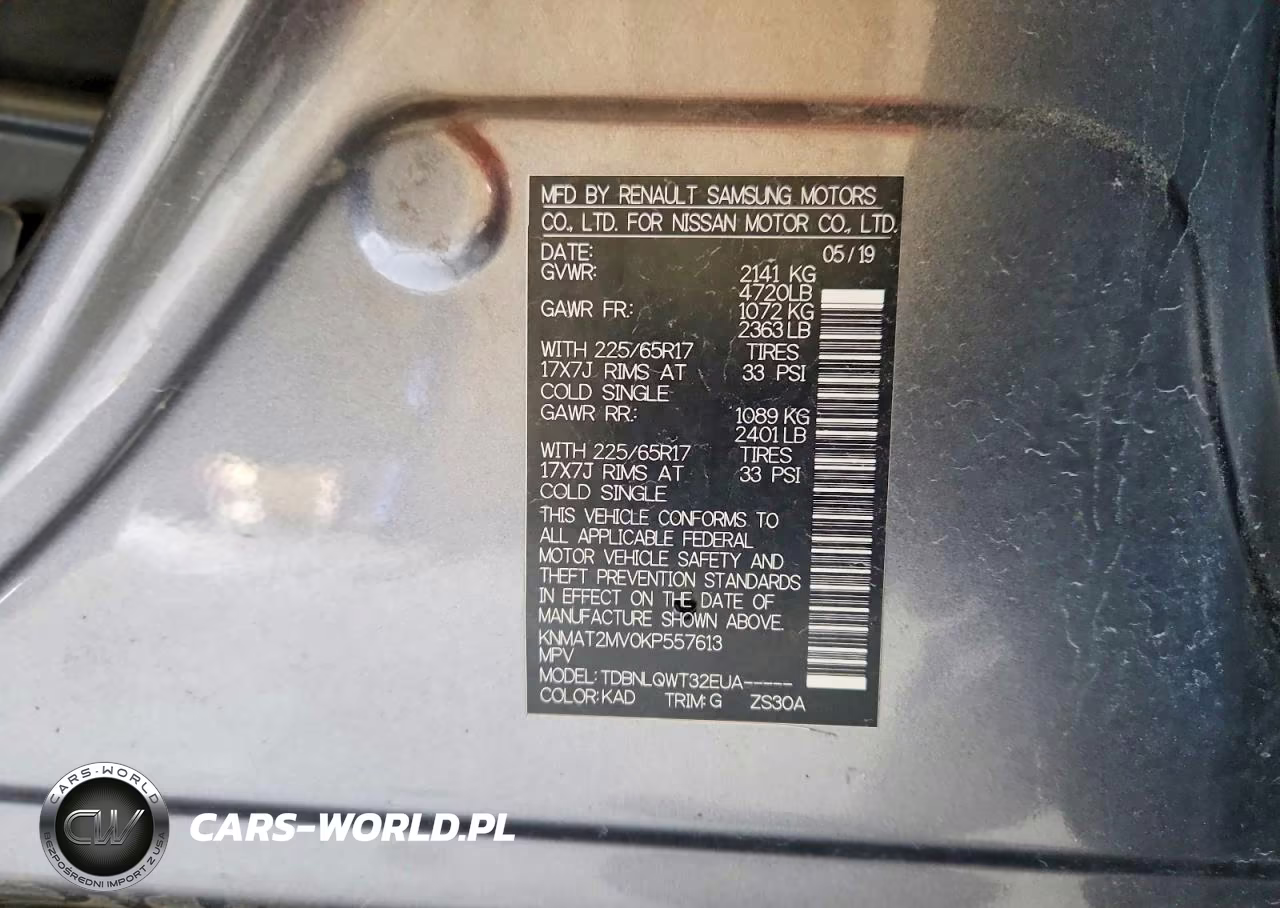 2019 Nissan Rogue Sv VIN:KNMAT2MV0KP557613 - 14