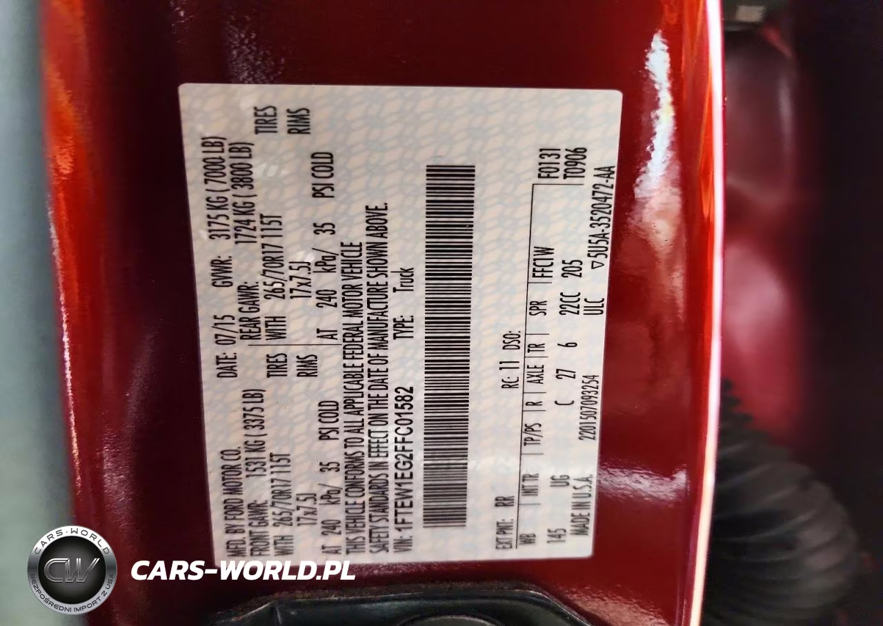 2015 Ford F150 Supercrew VIN:1FTEW1EG2FFC01582 - 12