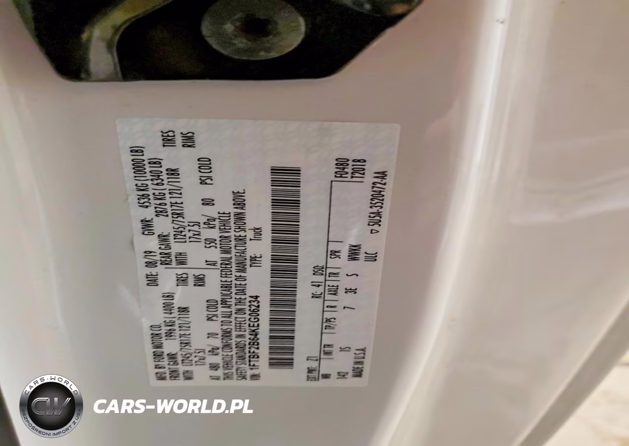 2019 Ford F250 Super Duty VIN:1FTBF2B64KEG06234 - 12
