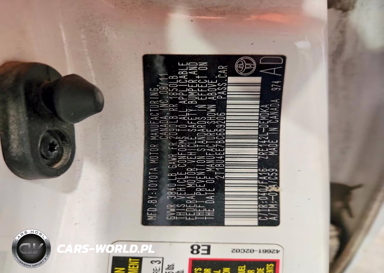 2011 Toyota Corolla Base VIN:2T1BU4EE7BC669206 - 12