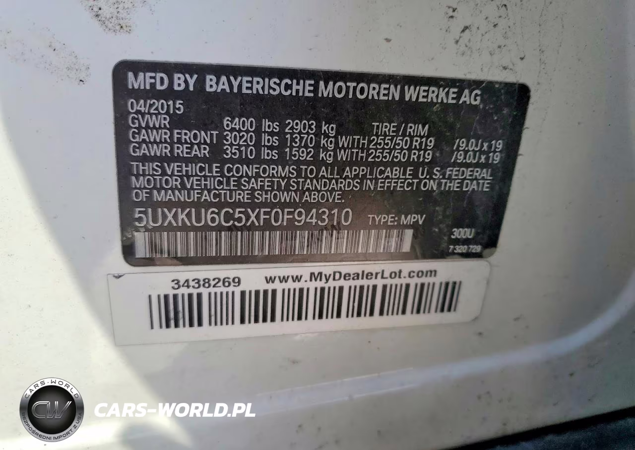 2015 BMW X6 xDrive50I VIN:5UXKU6C5XF0F94310 - 12
