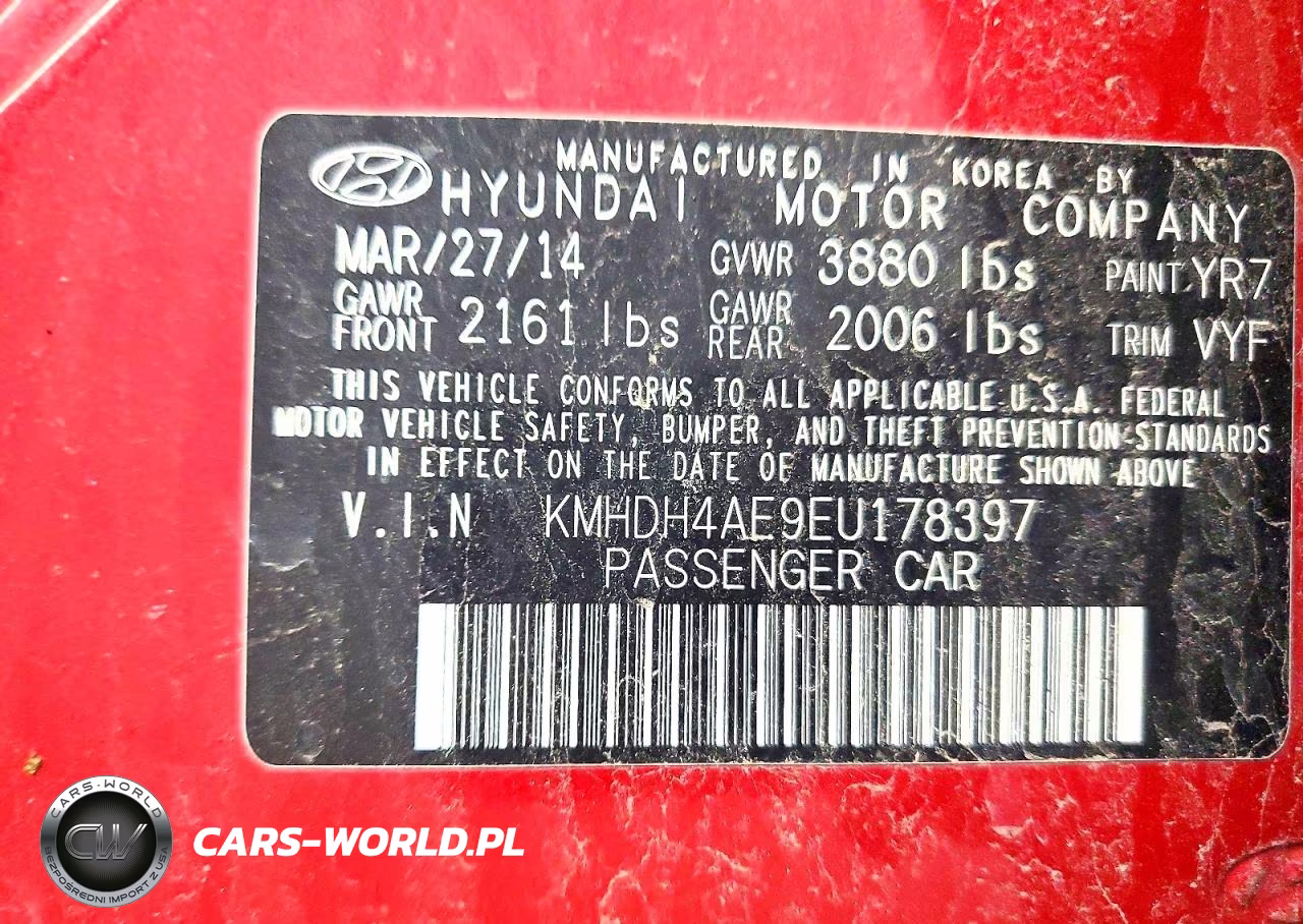2014 Hyundai Elantra Limited VIN:KMHDH4AE9EU178397 - 13