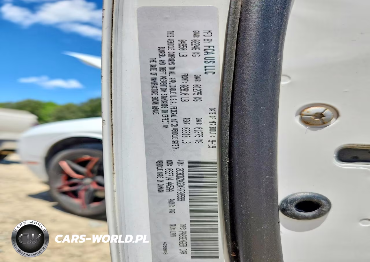 2019 Dodge Challenger Sxt VIN:2C3CDZAG3KH730599 - 12