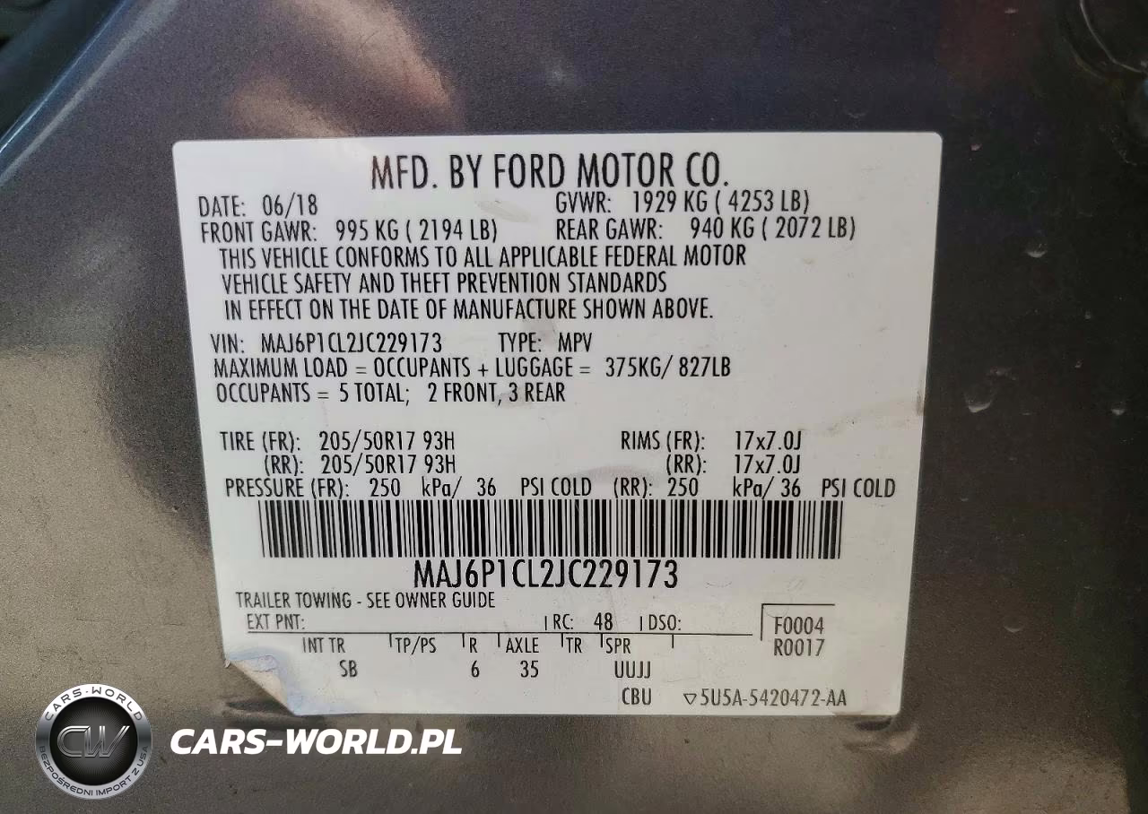 2018 Ford Ecosport Ses VIN:MAJ6P1CL2JC229173 - 13
