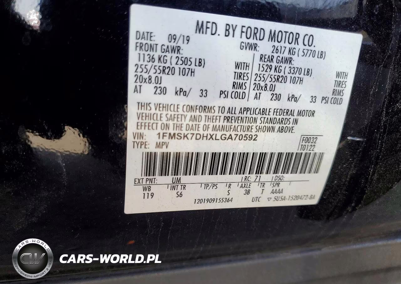 2020 Ford Explorer Xlt VIN:1FMSK7DHXLGA70592 - 14