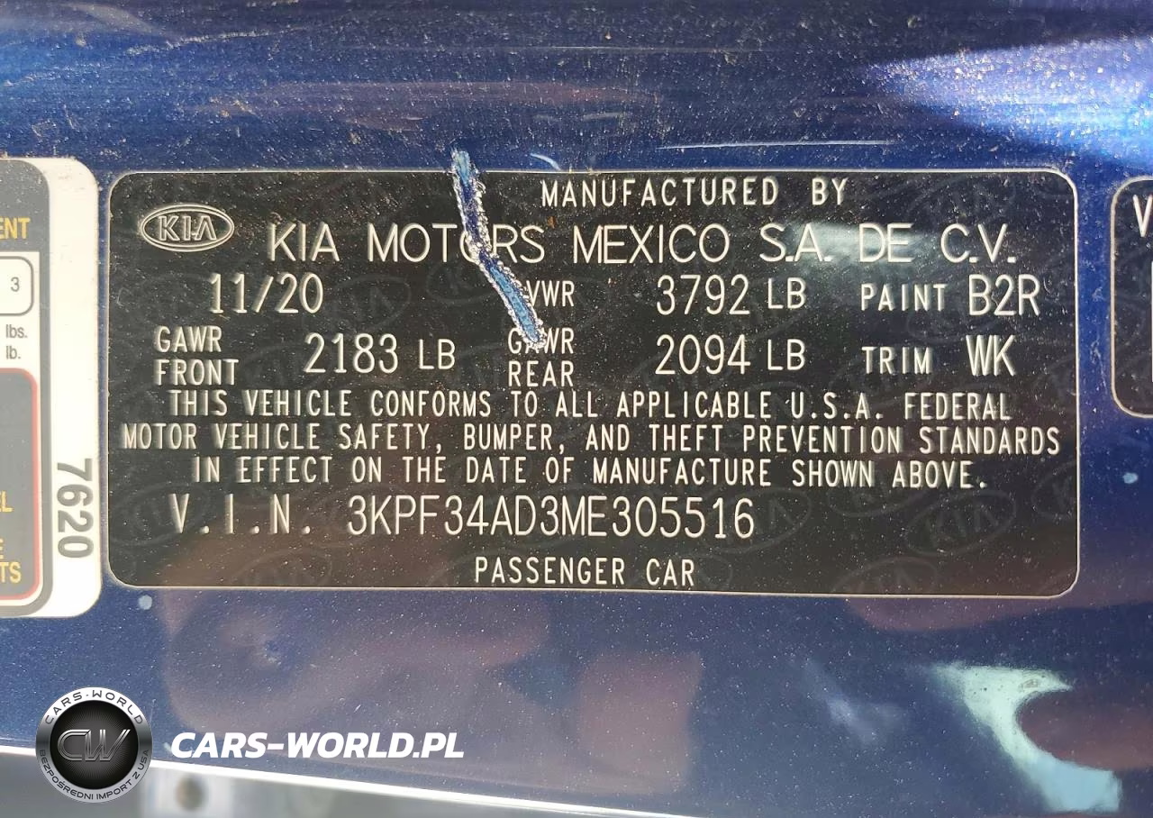 2021 Kia Forte Gt Line VIN:3KPF34AD3ME305516 - 12