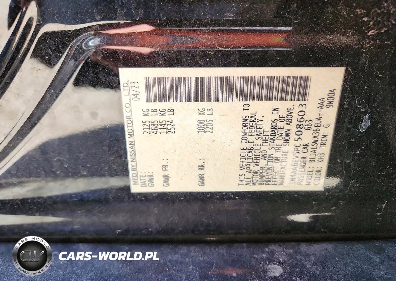 2023 Nissan Maxima Sr VIN:1N4AA6EV5PC508603 - 12