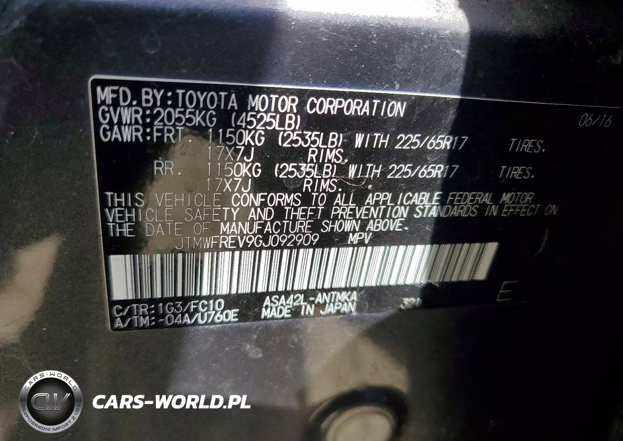 2016 Toyt Rav4 VIN:JTMWFREV9GJ092909 - 14