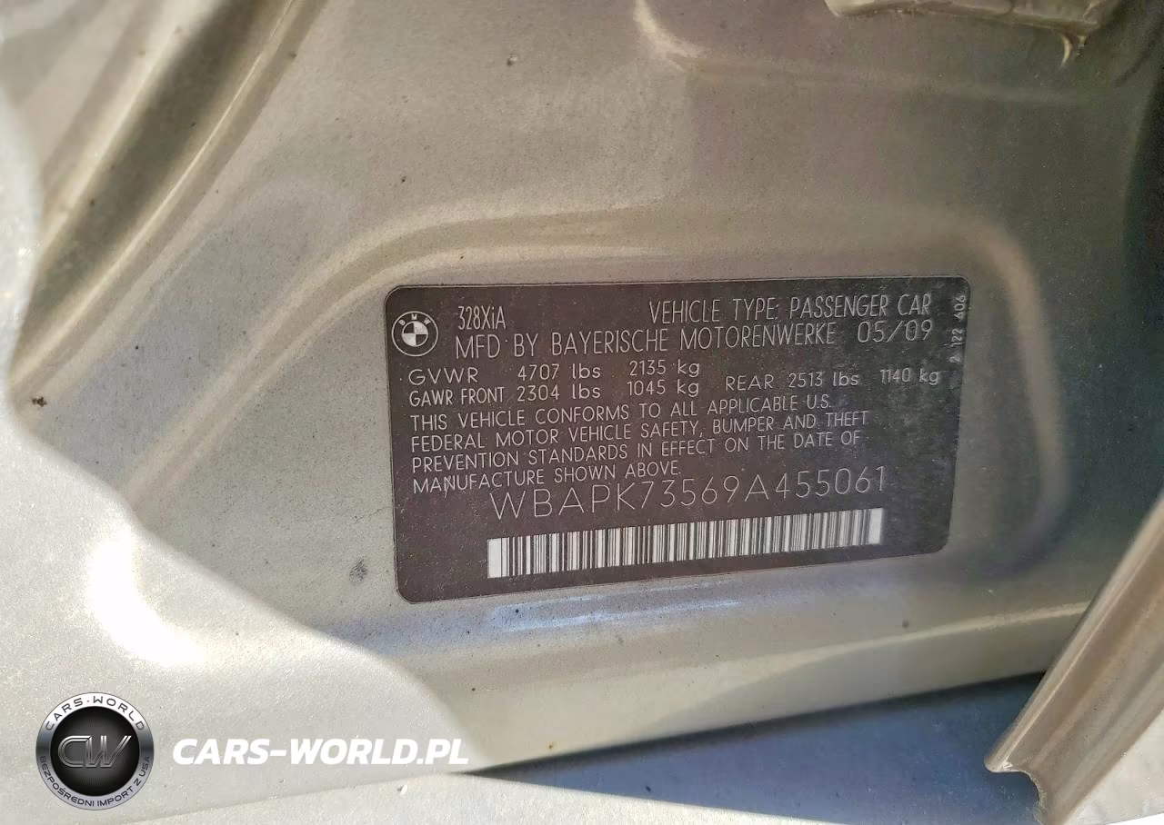 2009 BMW 328 Xi VIN:WBAPK73569A455061 - 12
