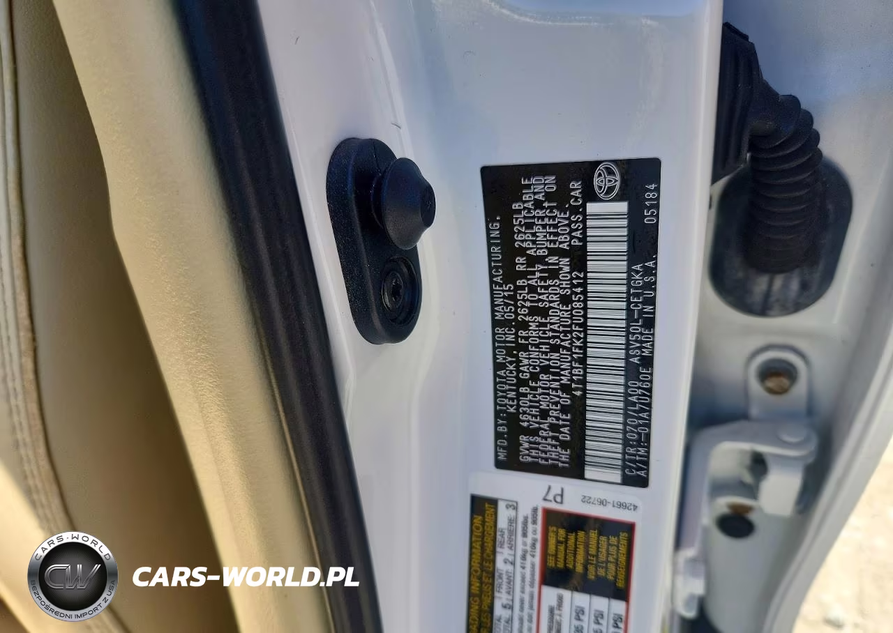 2015 Toyota Camry Xle VIN:4T1BF1FK2FU085412 - 12