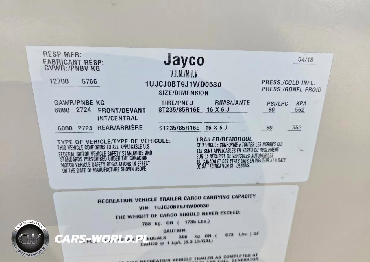 2018 Jayco Eagle Camper VIN:1UJCJ0BT9J1WD0530 - 10