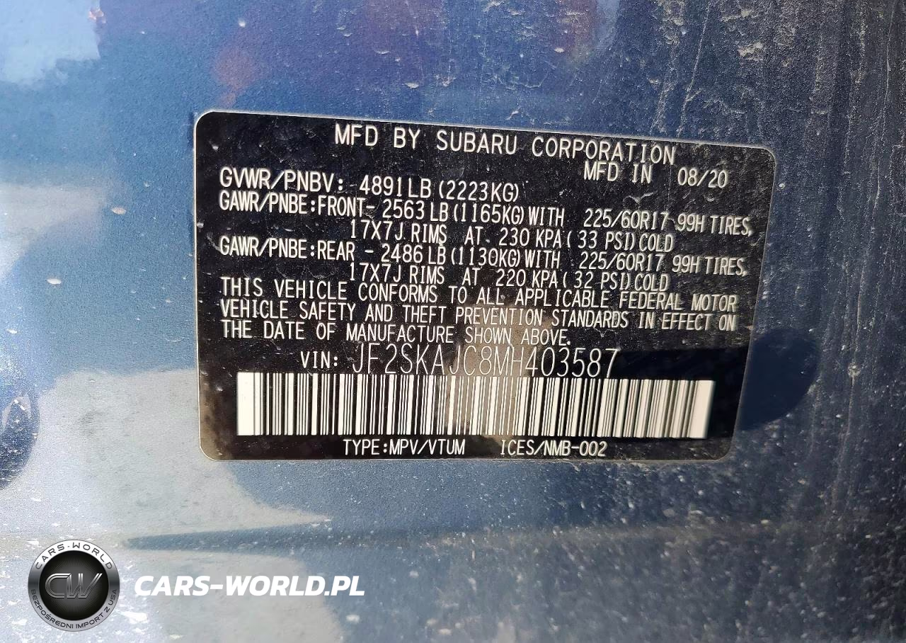 2021 Subaru Forester Premium VIN:JF2SKAJC8MH403587 - 14