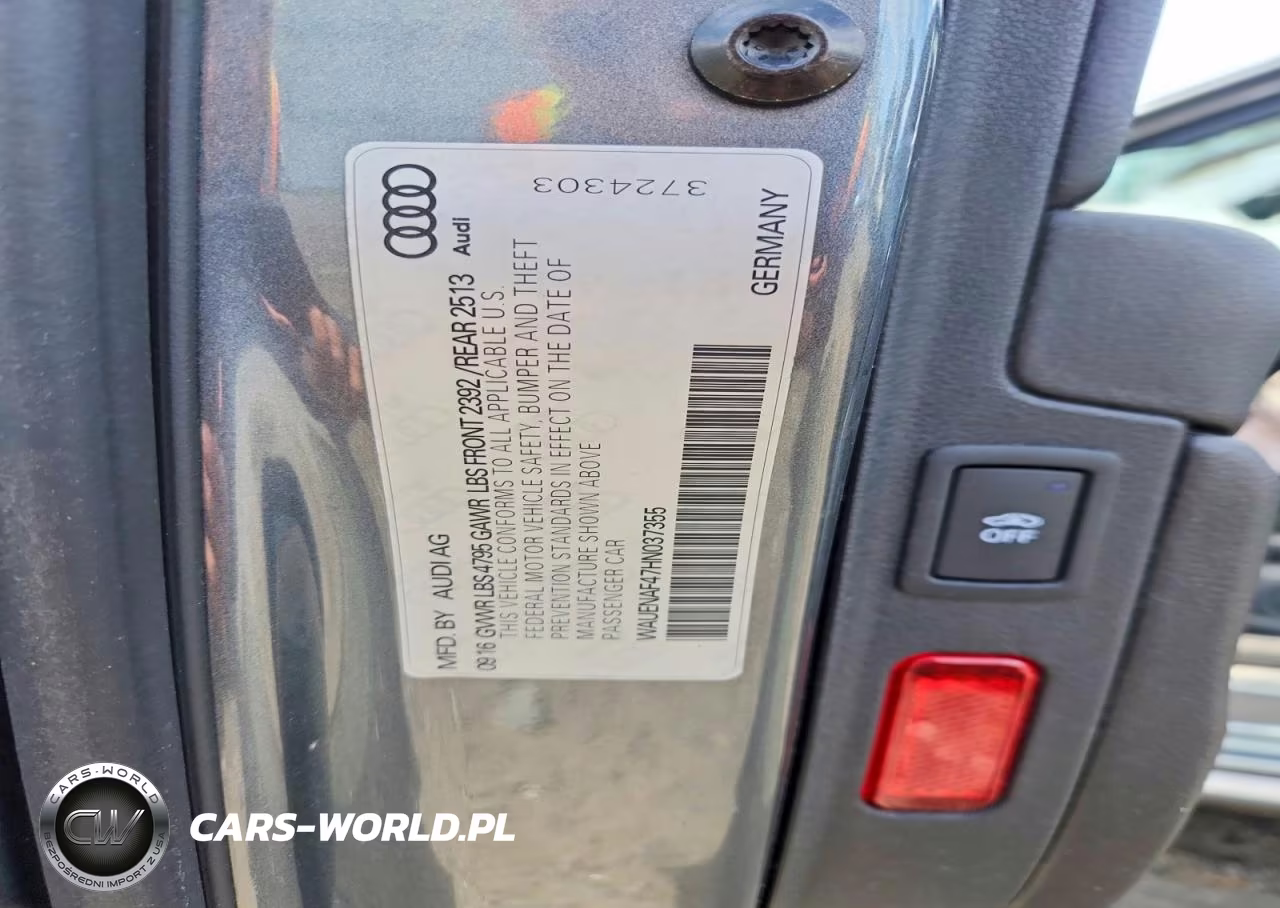 2017 Audi A4 Premium Plus VIN:WAUENAF47HN037355 - 12