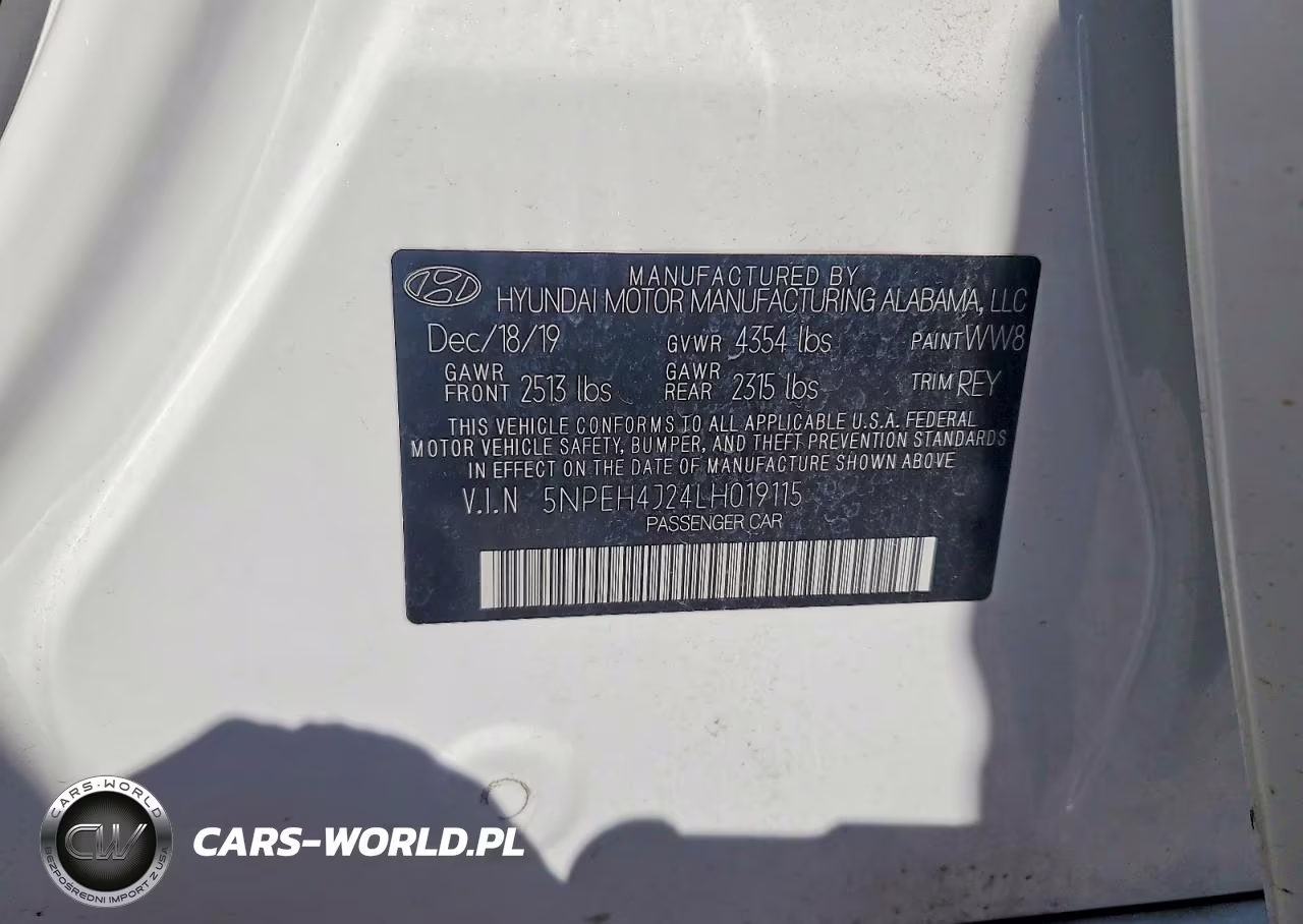 2020 Hyundai Sonata Limited VIN:5NPEH4J24LH019115 - 12