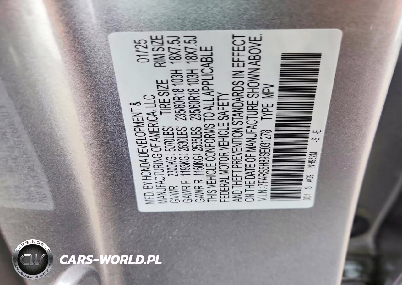 2025 Honda Cr-V Sport-L VIN:7FARS5H89SE031278 - 12