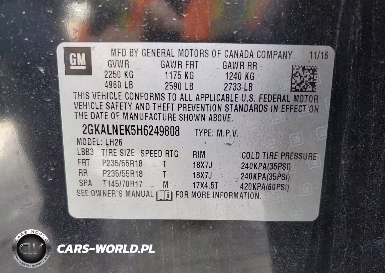 2017 GMC Terrain Sle VIN:2GKALNEK5H6249808 - 13