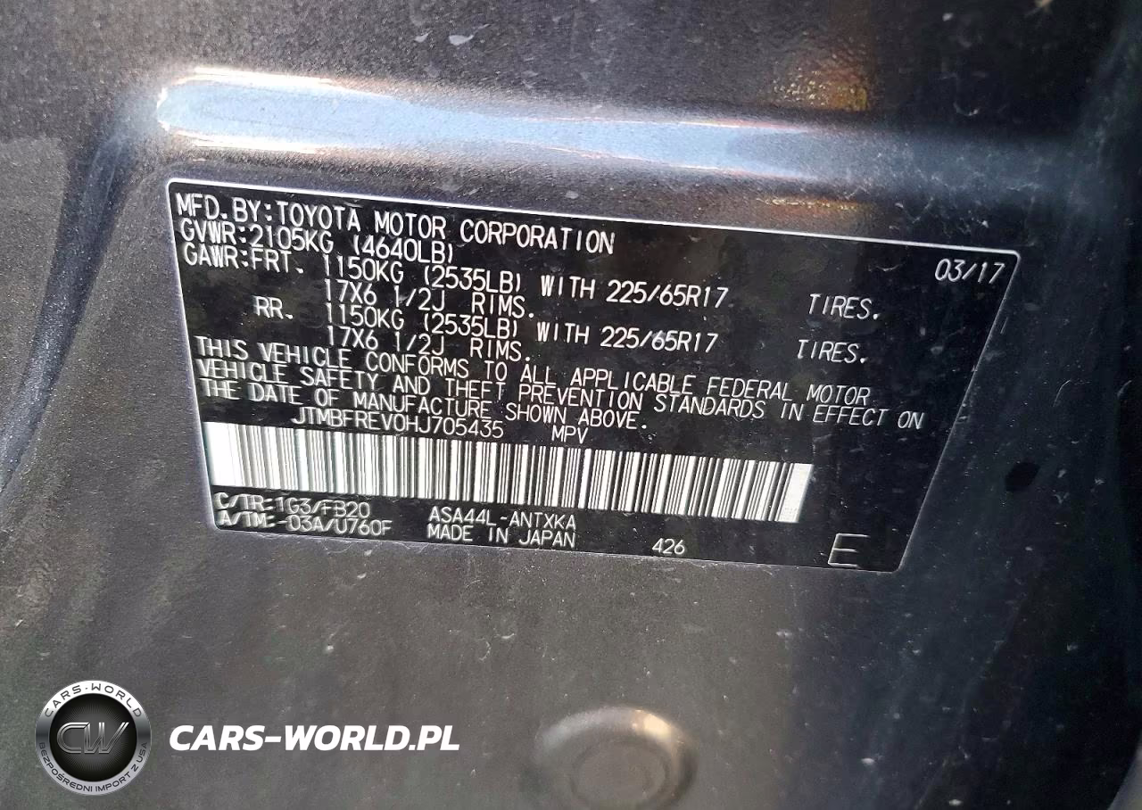 2017 Toyota Rav4 Le VIN:JTMBFREV0HJ705435 - 13