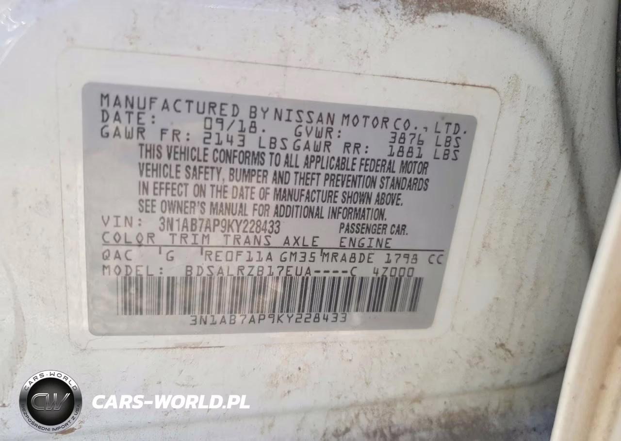 2019 Nissan Sentra Sr VIN:3N1AB7AP9KY228433 - 12