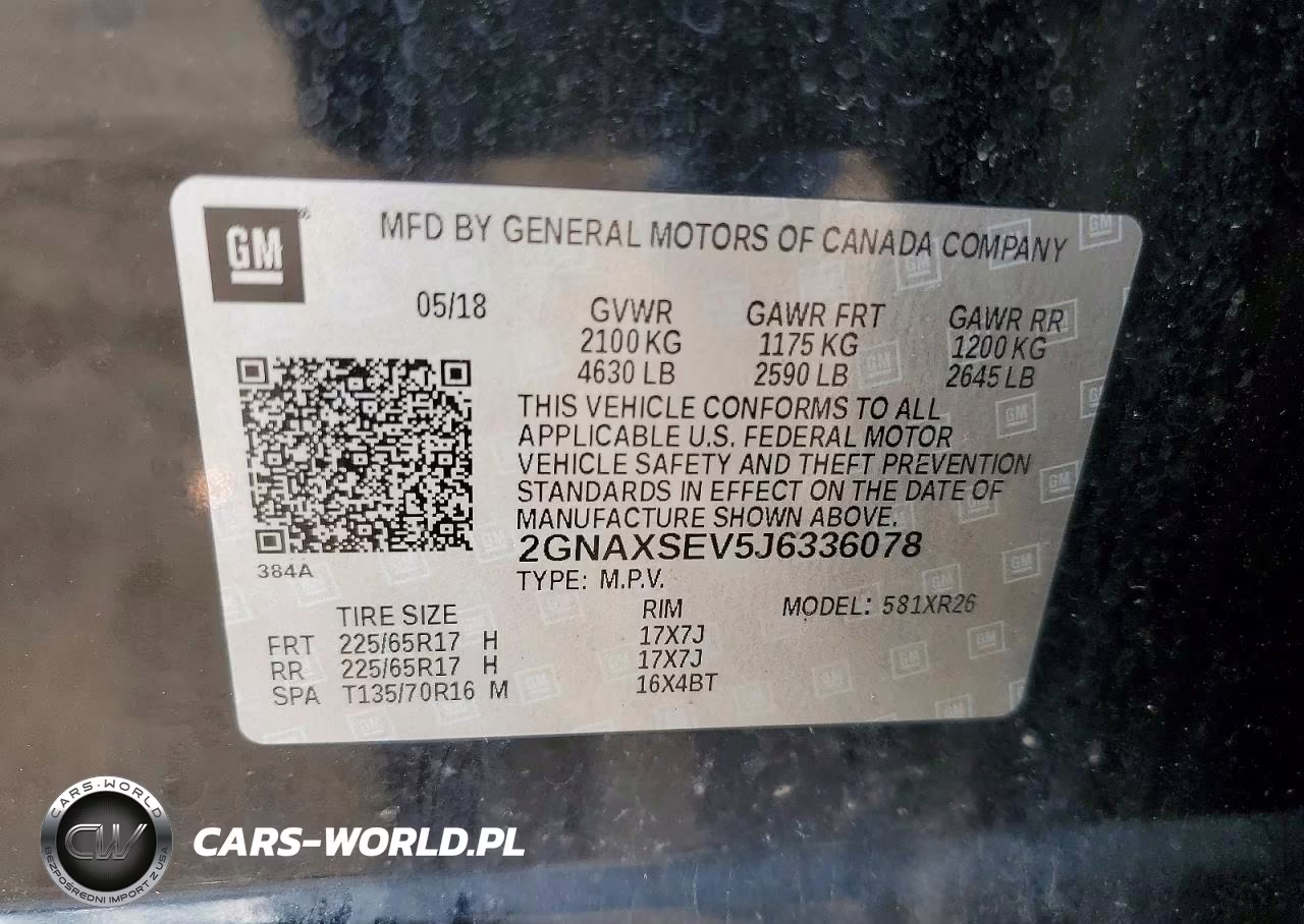 2018 Chevrolet Equinox Lt VIN:2GNAXSEV5J6336078 - 13