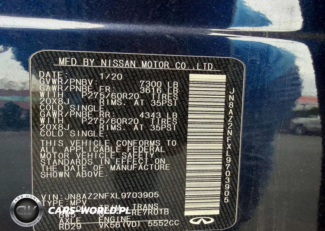 2020 Infiniti Qx80 Luxe VIN:JN8AZ2NFXL9703905 - 14