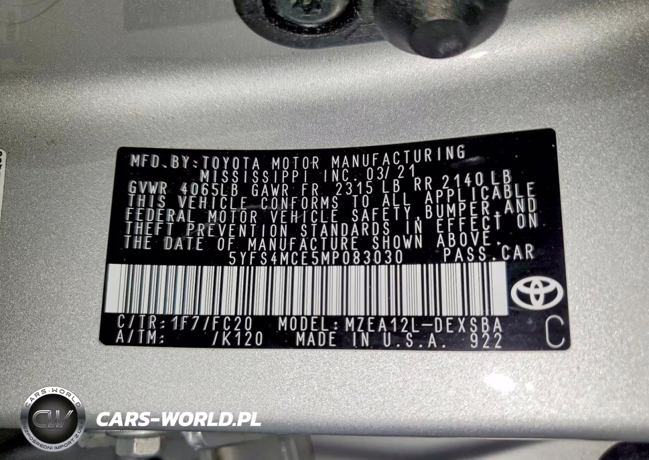 2021 Toyota Corolla Se VIN:5YFS4MCE5MP083030 - 12
