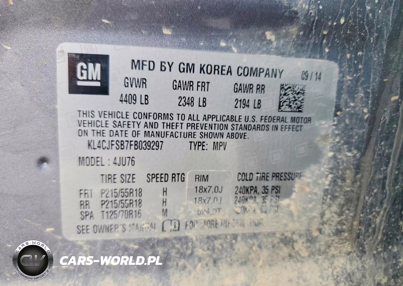 2015 Buick Encore Convenience VIN:KL4CJFSB7FB039297 - 13