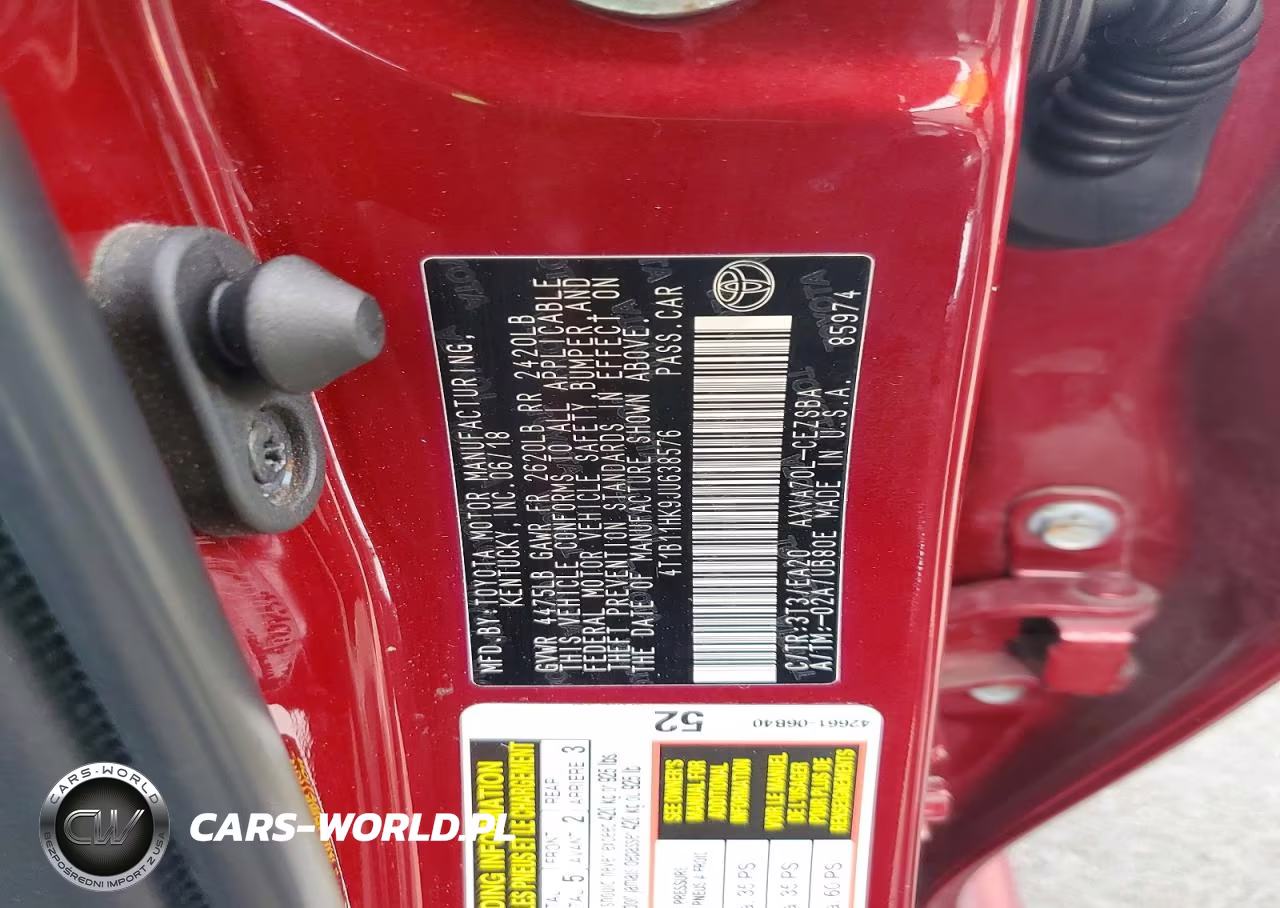 2018 Toyota Camry Se VIN:4T1B11HK9JU638576 - 12