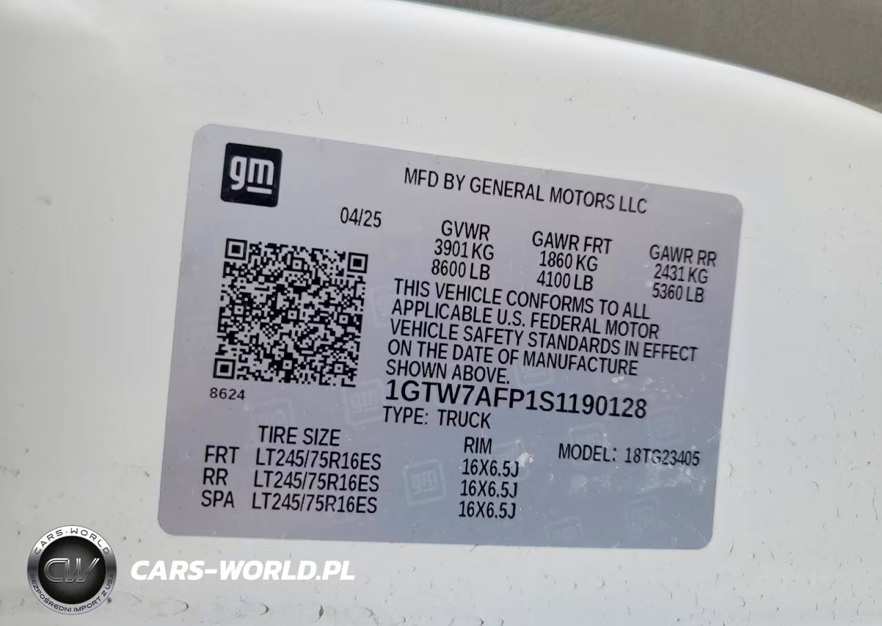 2025 GMC Savana G2500 VIN:1GTW7AFP1S1190128 - 13