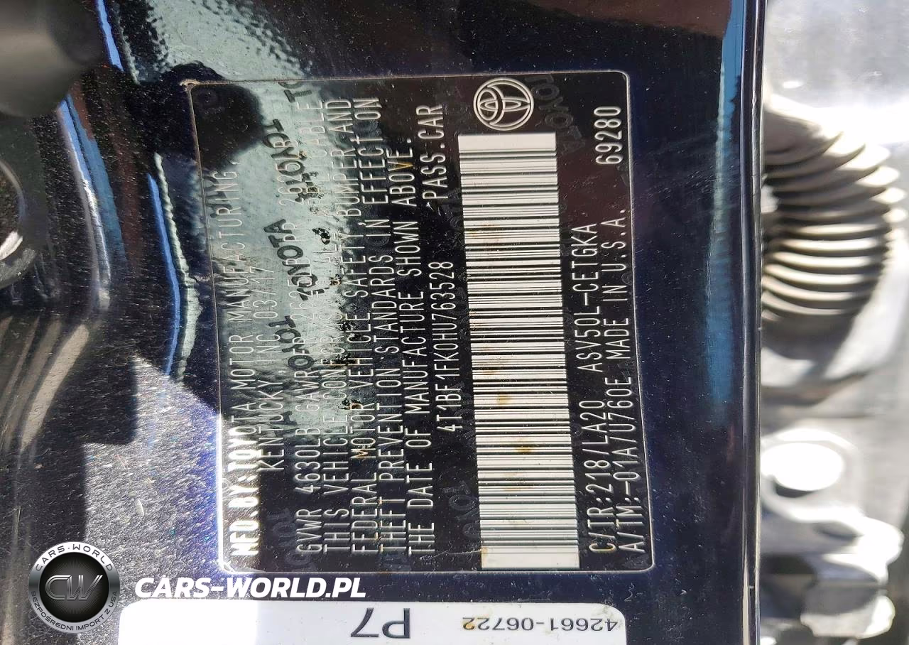 2017 Toyota Camry Xle VIN:4T1BF1FK0HU763528 - 13