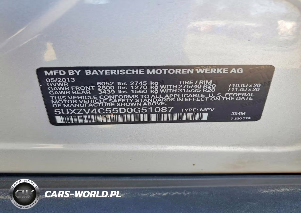2013 BMW X5 xDrive35I VIN:5UXZV4C55D0G51087 - 13