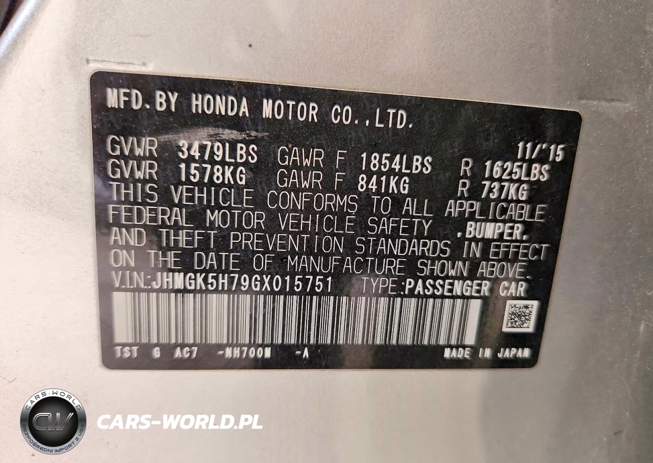 2016 Honda Fit Ex VIN:JHMGK5H79GX015751 - 12