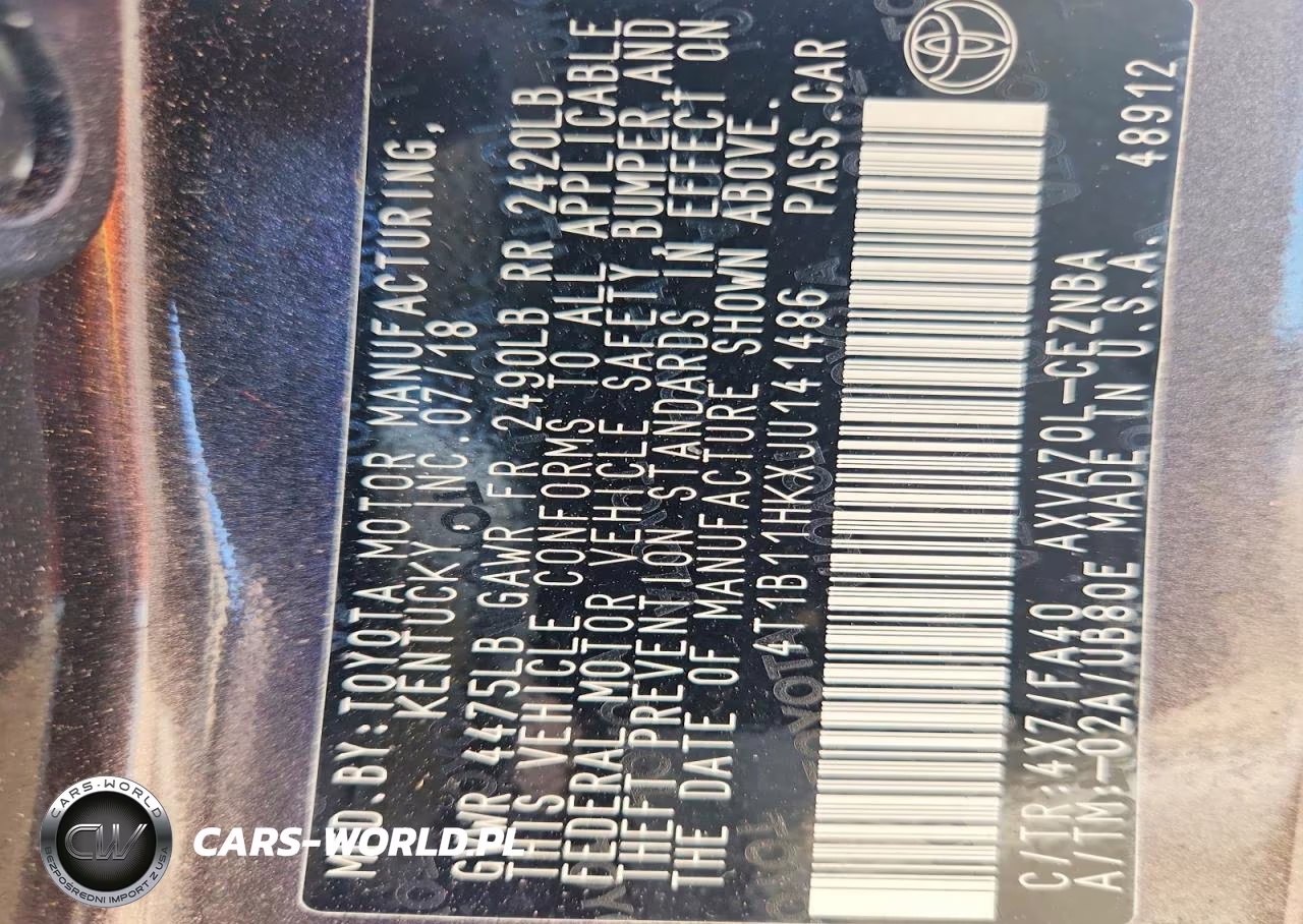 2018 Toyota Camry Le VIN:4T1B11HKXJU141486 - 12