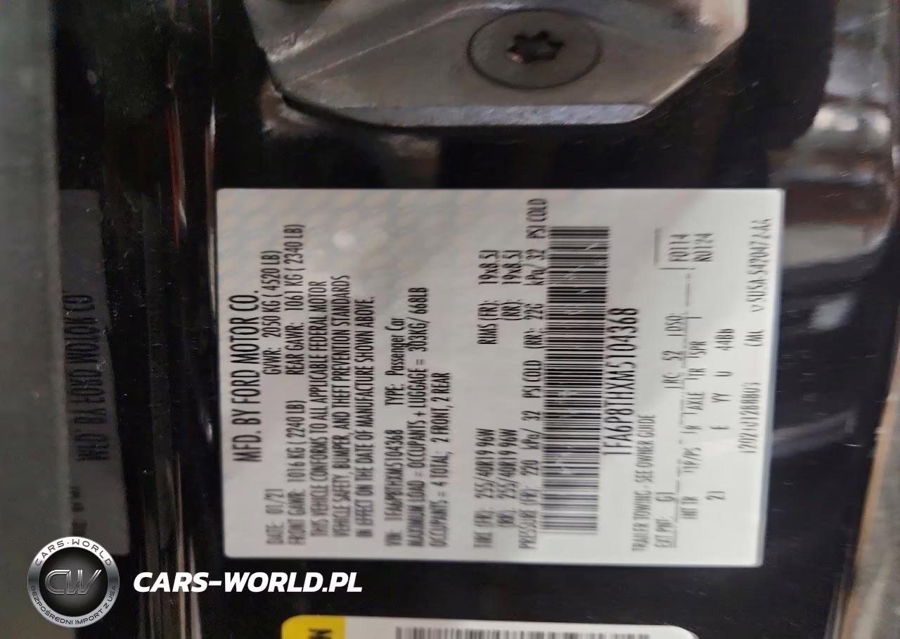 2021 Ford Mustang VIN:1FA6P8THXM5104368 - 13