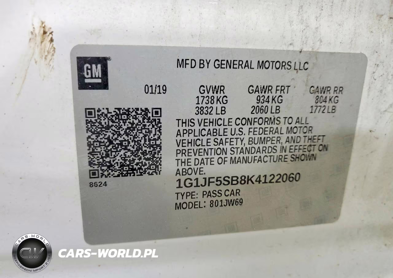 2019 Chevrolet Sonic Premier VIN:1G1JF5SB8K4122060 - 12