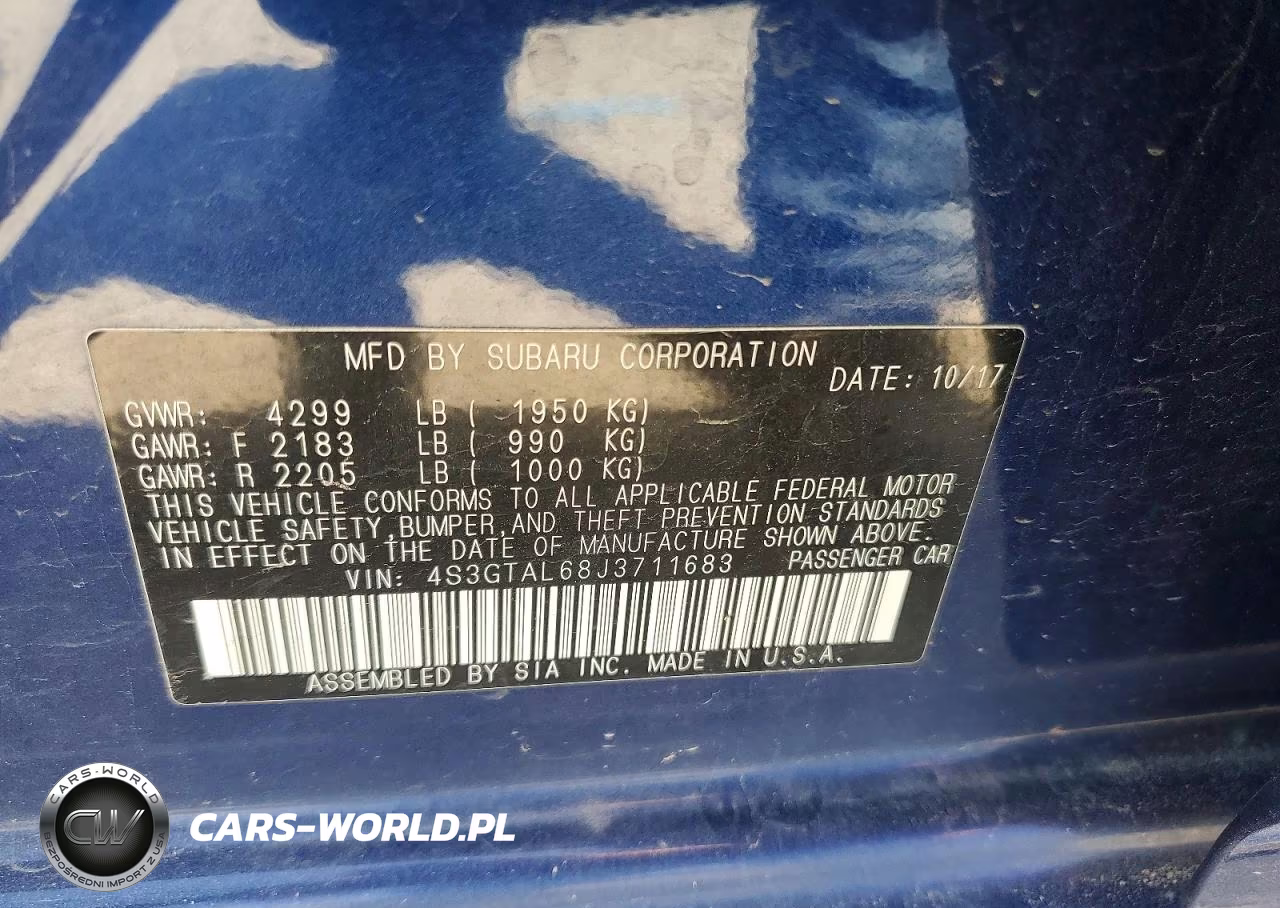2018 Subaru Impreza Sport VIN:4S3GTAL68J3711683 - 13