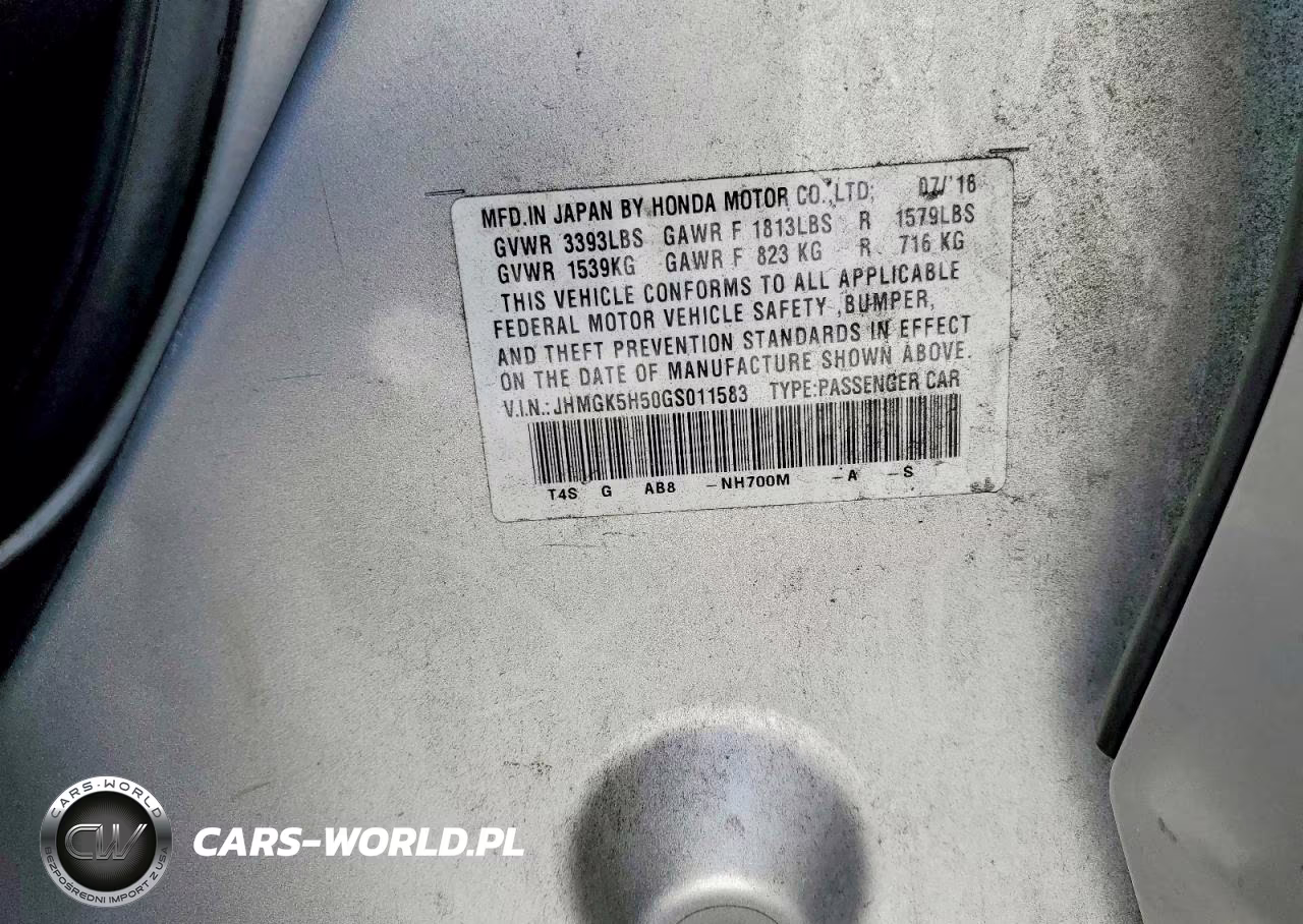2016 Honda Fit Lx VIN:JHMGK5H50GS011583 - 13