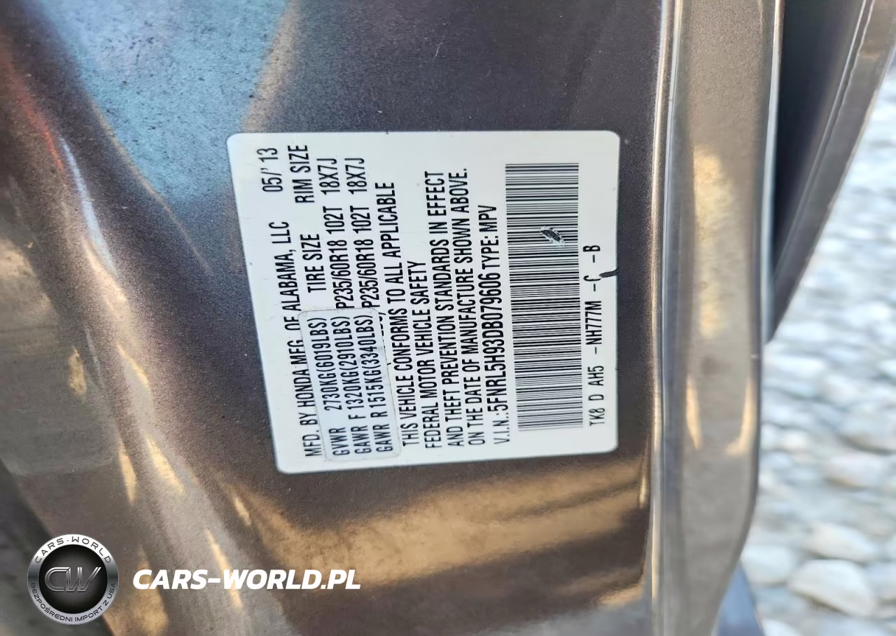 2013 Honda Odyssey Touring VIN:5FNRL5H93DB079606 - 13