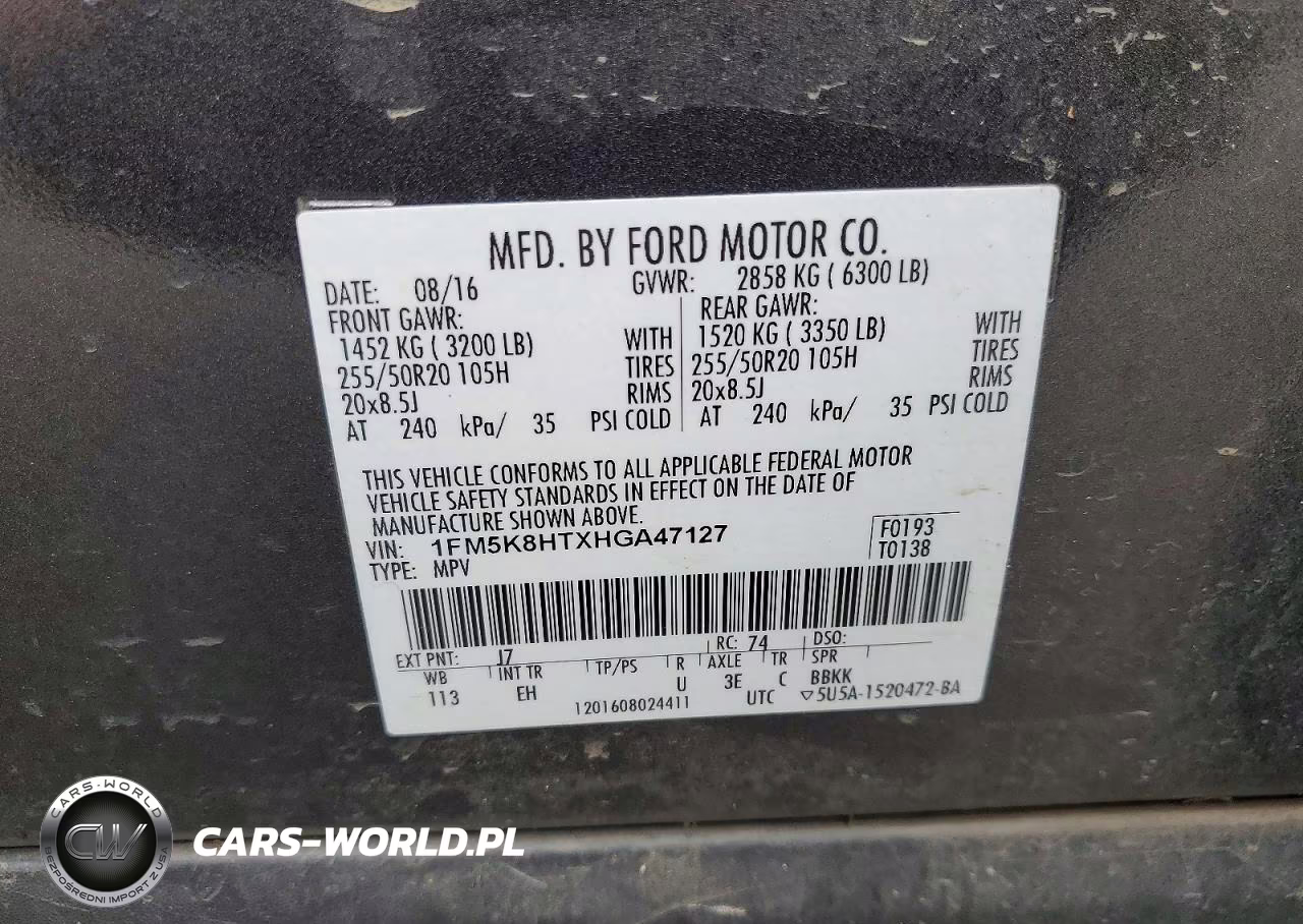 2017 Ford Explorer Platinum VIN:1FM5K8HTXHGA47127 - 14