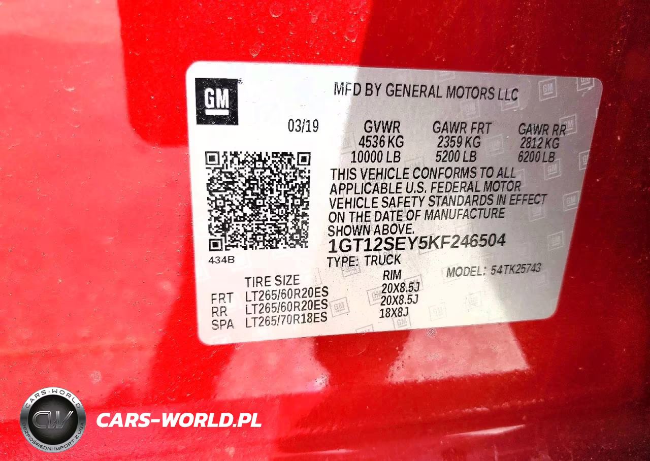 2019 GMC Sierra K2500 Denali VIN:1GT12SEY5KF246504 - 12