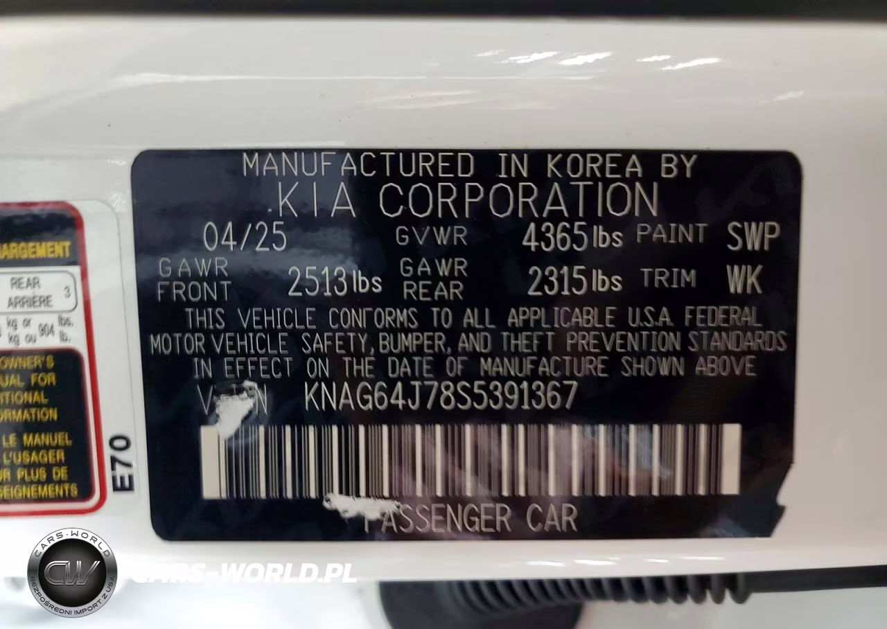 2025 Kia K5 Gt Line VIN:KNAG64J78S5391367 - 12