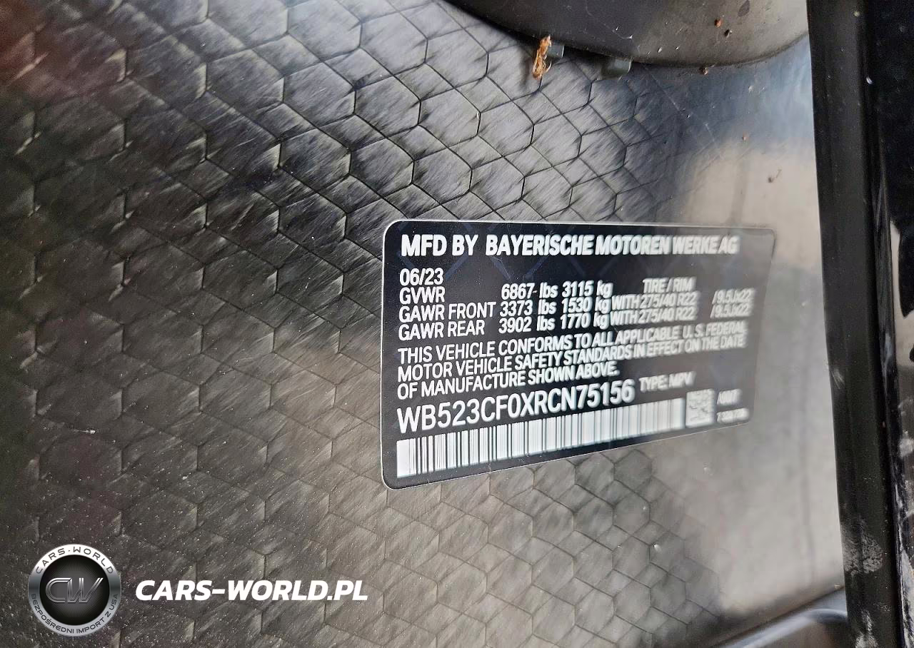 2024 BMW Ix xDrive50 VIN:WB523CF0XRCN75156 - 14