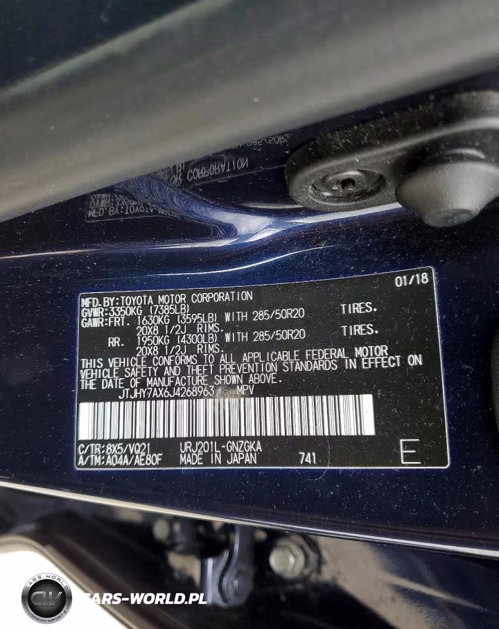 2018 Lexus Lx 570 VIN:JTJHY7AX6J4268963 - 13