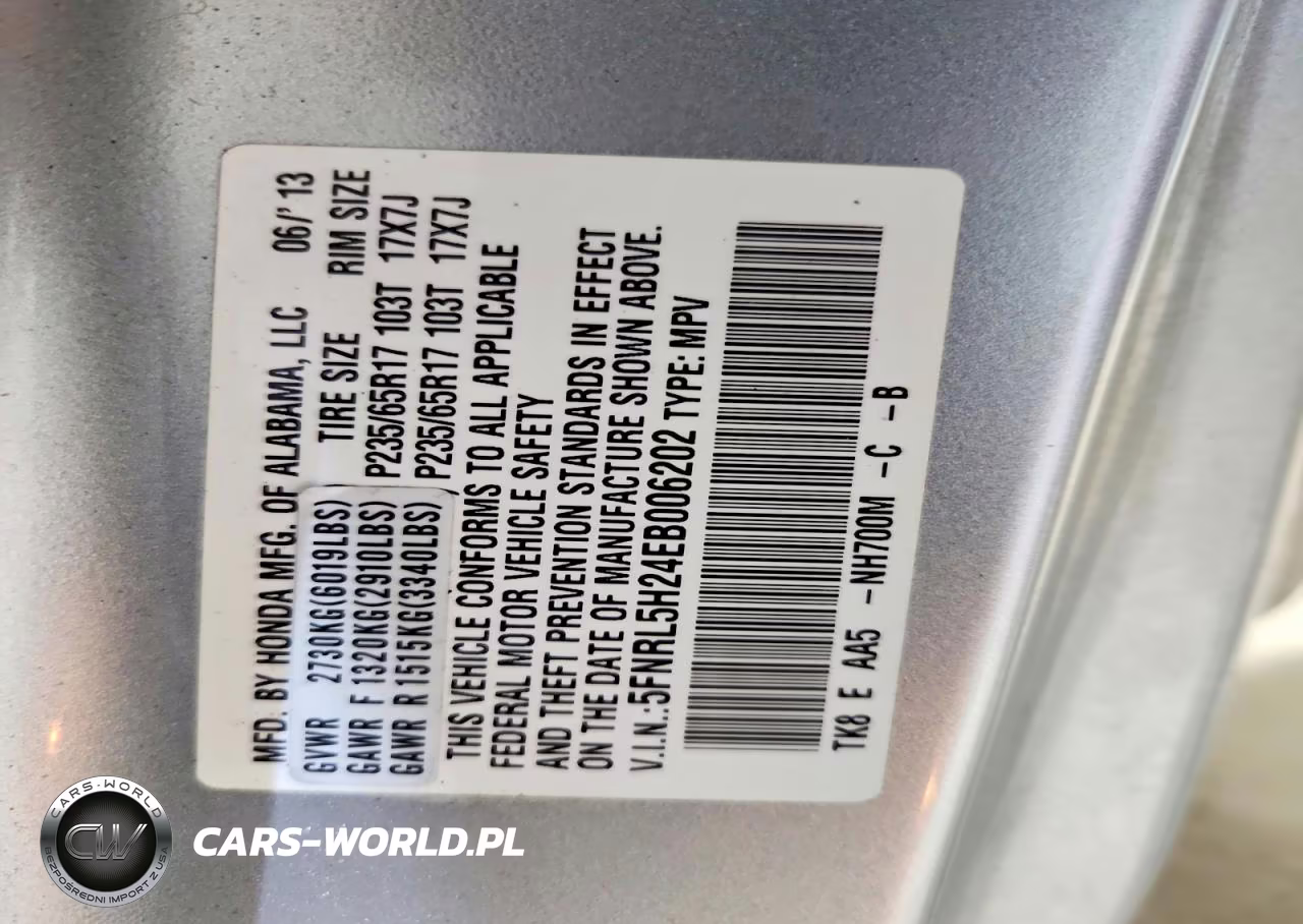 2014 Honda Odyssey Lx VIN:5FNRL5H24EB006202 - 14